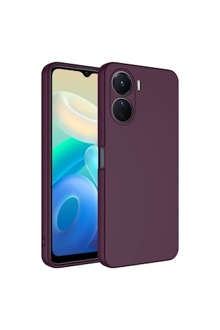 Vivo Y16 Kılıf Zore Mara Lansman Kapak Koyu Mor