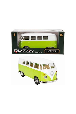 1:32 Rmz City Alman Klasikleri Serisi Die Cast Çek Bırak Model Araba - Yeşil Volkswagen T1 Transport