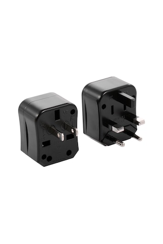 Reedark Siyah Uluslararası Seyahat Adaptörü - 150+ Ülke Uyumlu, 4'lü Birleşik Cihaz Şarj Aleti