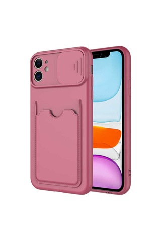 Apple Uyumlu iPhone 11 Kılıf Zore Kartix Kapak Koyu Mor