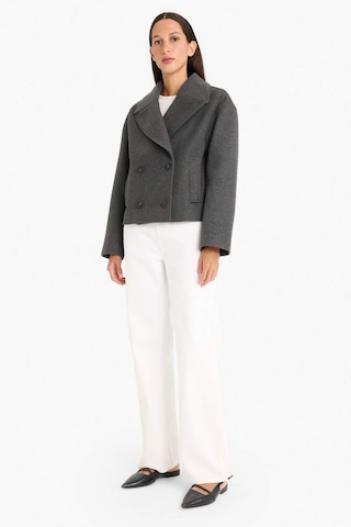 Defacto Regular Fit Düğmeli Crop Kaşe Kaban E8646ax25auar222 Antrasit