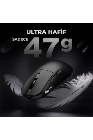 Royal Kludge Rk M3 47g Ultralight 8k Wireless Kablosuz Gaming Mouse Standart