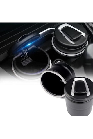 Oto Motto Araç Içi Küllük Ledd Işıklı + Kapaklı Araba Küllüğü Işıklı Bardaklık Bmw Tip