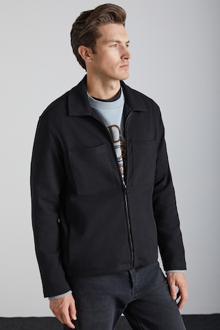 CALPE Erkek %100 Pamuk Siyah Ceket