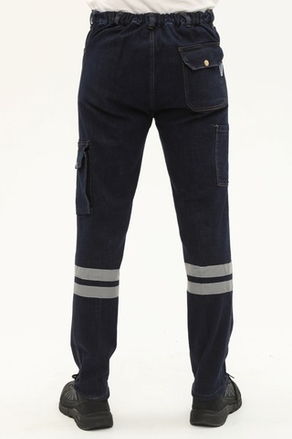 Uniprom İş Pantolonu Klasik Model Kot Likralı 5 Cepli Lacivert