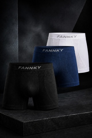 Womanandkids Night Çok Renkli Erkek Rahat Esnek Seamless 3 Lü Boxer