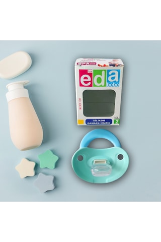 Eda Bebe Lüx Silikon Damaklı Emzik 5'li Ekomix Set - 6-18 Ay Çok Renkli