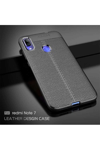 Xiaomi Redmi Note 7 Kilif Deri Tarzi Niss Silikon Case 389472364