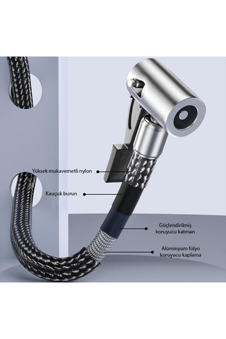 Coofbe 120w Dc 12v Akıllı Çip Korumalı Kablolu Led Ekran Araç Lastik Pompa Kompresör Lastik Şişirme