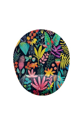 Çiçek Desenli Bilek Destekli Kaymaz Buruşmaz Kırılmaz Mouse Pad