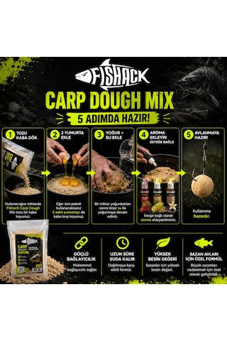 Sazan Hamur Tozu - Özel Katkılı - Carp Dough Mix - 850gr