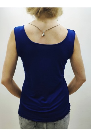 Kalin Askılı Baskılı Kolsuz Tişört S/3xl Saks Mavi