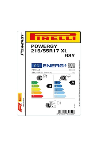 Pirelli 215/55R17 98Y XL Powergy Yaz Lastiği 2025