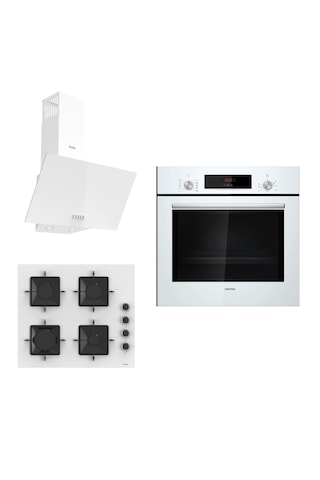 Siemens - Ferre HB012FBW1T - SS206 - D087 Beyaz Ankastre Set