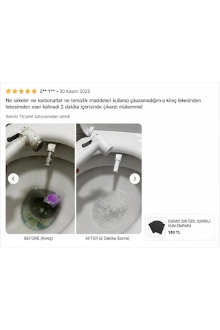 Tuvalet Taşı Lavabo Ve Fayanslardaki Sarı Leke Çıkarıcı Özel İçerikli 220 Kum Sarı Leke Zımparası 3 Adet
