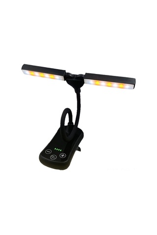 Dofolink 14 Led İki Başlı Usb Şarjlı Kitap Lambası, 10 Seviye Parlaklık, Güneş Ve Soğuk Işık, Esnek Klem, Göz Koruyucu, Gece Okumak İçin Diğer