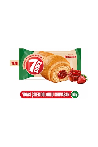 7 Days Çilekli Kruvasan 60 Gr - 24 Adet