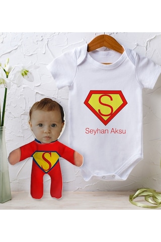 Bitmeyenkartus Bk Kids Kişiye Özel Fotoğraflı Bebek Yastık Ve Bebek Body Zıbın H (550906418) Çok Renkli