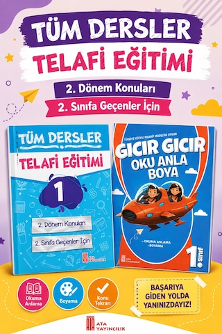 1. Sınıftan 2.sınıfa Geçenler İçin Tüm Dersler Telafi Eğitimi + Oku Anla Boya
