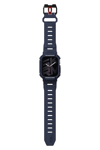 Watch 7 45mm Uyumlu 2in1 Tpu Kasa Koruyuculu Silikon Kordon Skinarma Mecha Lacivert Lacivert