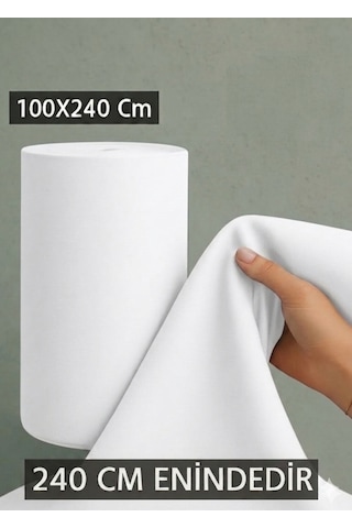 240 Cm En Metrelik Kumaş Kaliteli, Şık Ve Çok Amaçlı Kullanım Perde, Ev Tekstili, Dekorasyon Beyaz