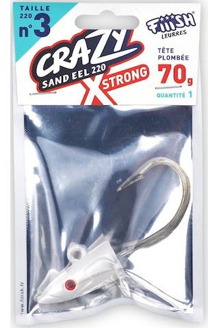 Fiiish CSE220 CSE538 1 Tete Plombee X-Strong 70gr Blanc/Oeil Jigh