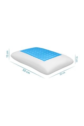 Viscofoam Comfy Terletmeyen Ortopedik Yastık Serinleten Visco Yastık Jelli Yastık 55x35x12cm