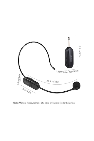 Samdoo G106-2 2.4g Kablosuz Kulaküstü Mikrofon Seti - 50m Erişim Mesafesi, Dijital Ses, Öğretmenler İçin Konuşma Amplifikatörü, 2 Mikrofon + Alıcı