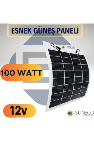 100 Watt Yarı Esnek Güneş Paneli Half Cut Monokristal Solar Güneş