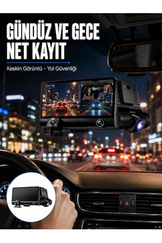 Çift Lens Araç Güvenlik Kamerası G Sensörlü Full Hd Yeni Nesil -