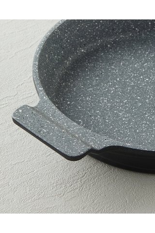 English Home Prime Expert Premium Döküm Kapaklı Sahan 22x4 Cm Siyah - Gri Siyah - Gri