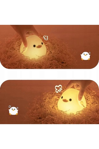 Çocuklar İçin Ördek Gece Lambası Hediyesi Oturma Odası İçin Silikon Gece Lambası