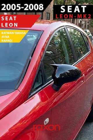 Seat Leon Mk2 2005 2008 Batman & Yarasa Ayna Kapağı Parlak Piano Black Sport,