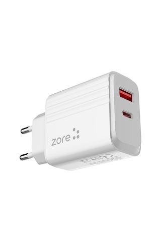 Ariatech Play Serisi Pl07 Type-c To Type-c 2in1 Pd Seyahat Şarj Aleti 20w - Beyaz Beyaz