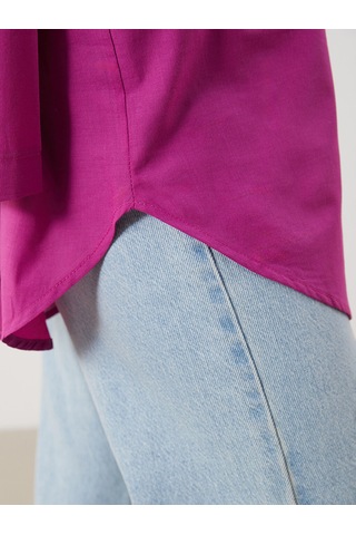 Lcwaıkıkı Classic Fuşya Oversize Kadın Gömlek Tunik