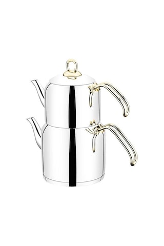 Özlife Hüma Gold Kulplu Küçük Boy Çaydanlık 117