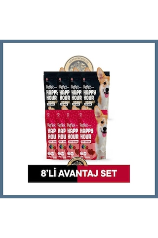 Buradabulabilirsin Reflex Plus Happy Hour Anti Aging Collagen & Love Edition Köpek Ödül Maması Seti 8x60 Gr Bbz