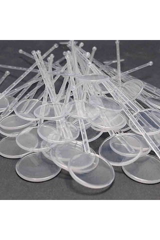 1000 Adet Plastik Kokteyl Karıştırıcı Şeffaf Yuvarlak Çubuk Kaşık