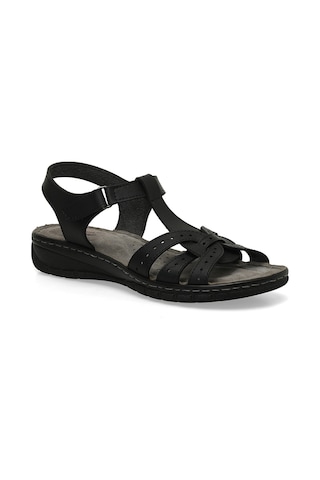 Polaris 158589.z5fx Siyah Kadın Düz Sandalet 000000000101986485 Siyah