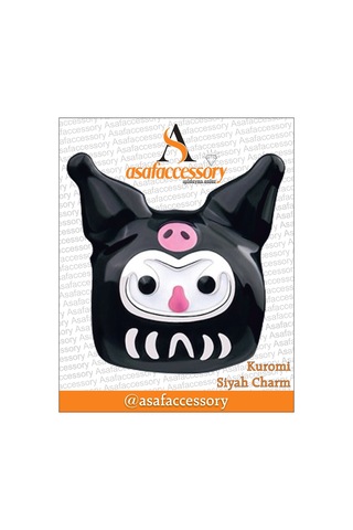 Kuromi Siyah Charm Gümüş Kaplama