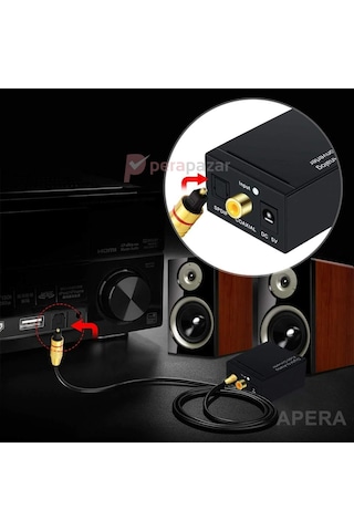 Analogdan Dijitale Ses Dönüştürücü Adc R/l Rca Giriş Optik Toslink Coaxial Çıkış Dac Değildir Amfi Soundbar Ses Çevirici Cn07
