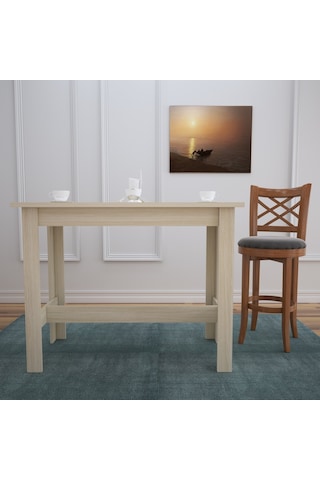Pasific Home Barra Bar Masası Yüksek Yemek Masası, Meşe, 120x60