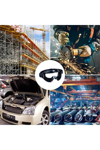 Yaozixa Endüstriyel Çalışma Göz Koruyucu: Toz Ve Çiziklere Dayanıklı, Cam Kullananlar İçin Uygun, Açık Görüş Sağlar - İnşaat, Laboratuvar Ve Dış Mekan İşleri Siyah