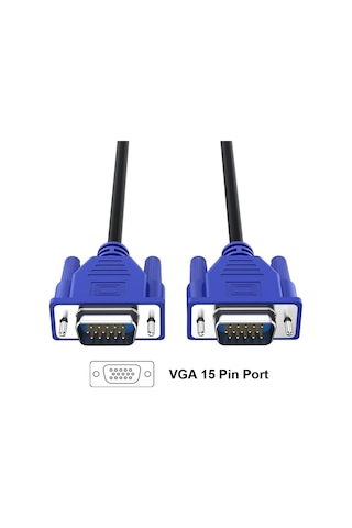Vga Kablo Lcd Monitör Ve Projeksiyon Kablosu 1.5m