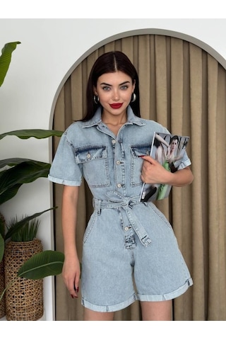 Tone Denim Tulum Açık Mavi