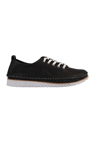 Napa Shoes Kadın Bağcıklı Delikli Rahat Taban Hafif Casual Ayakkabı Napa-60l Siyah