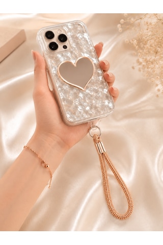 Gold Taşlı Telefon Bilek Askısı Kristal Taşlı Şık El Askısı
