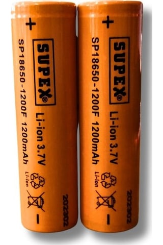 Sp-18650-1200f 3.7v 1200mah Li-ion Pil Başlıksız 2'li