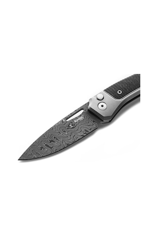 Lionsteel Twain Damascus - Gray Titanium / Carbon Fiber Çakı Gri