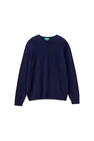 Benetton Erk Bisiklet Yaka Merino Kazak- Lacivert